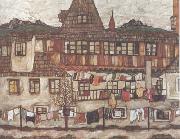 Egon Schiele, House with Drying Laundry (mk12)